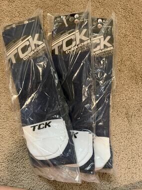 New TCK Prosport Over the Knee Athletic Socks Set of 3 Pairs, Navy  Size Med